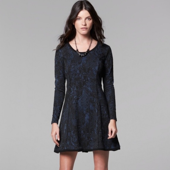Simply Vera Vera Wang Dresses & Skirts - Simply Vera Vera Wang Midnight Blue Dress Sz S
